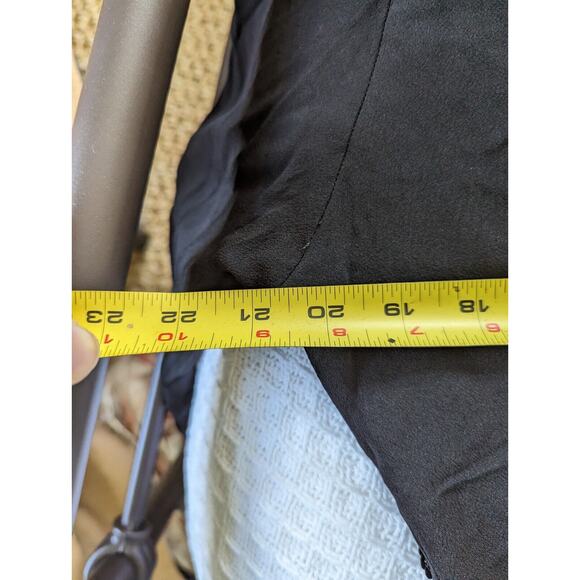 Vintage 1940s Silk Crepe Black Sequin Tie Back Button Blouse Sz M - Picture 8 of 9